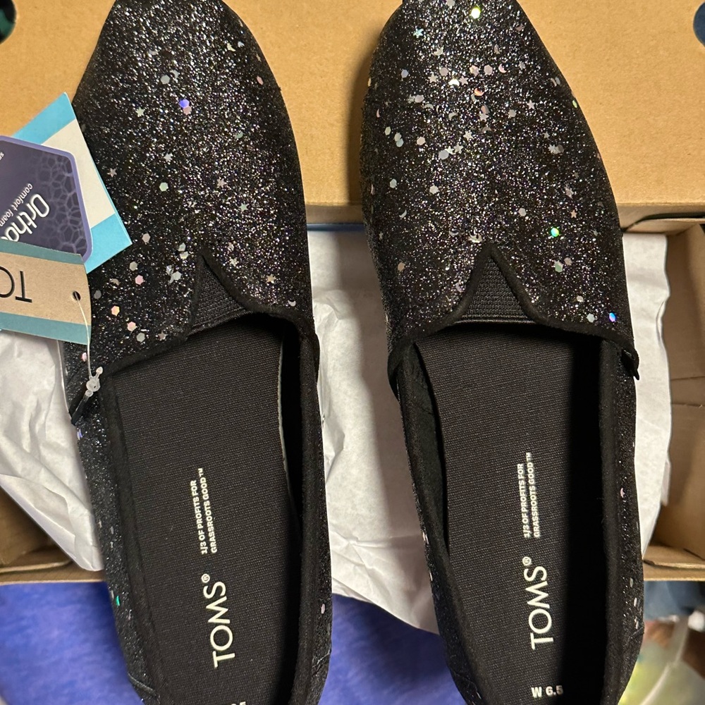 Toms Alpargata Black Cosmic Glitter